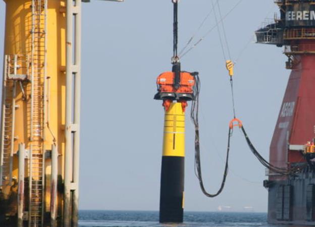 Heerema plants Delft root Monopile foundation installed off Dutch coast using hybrid 'vibro lifting tool'